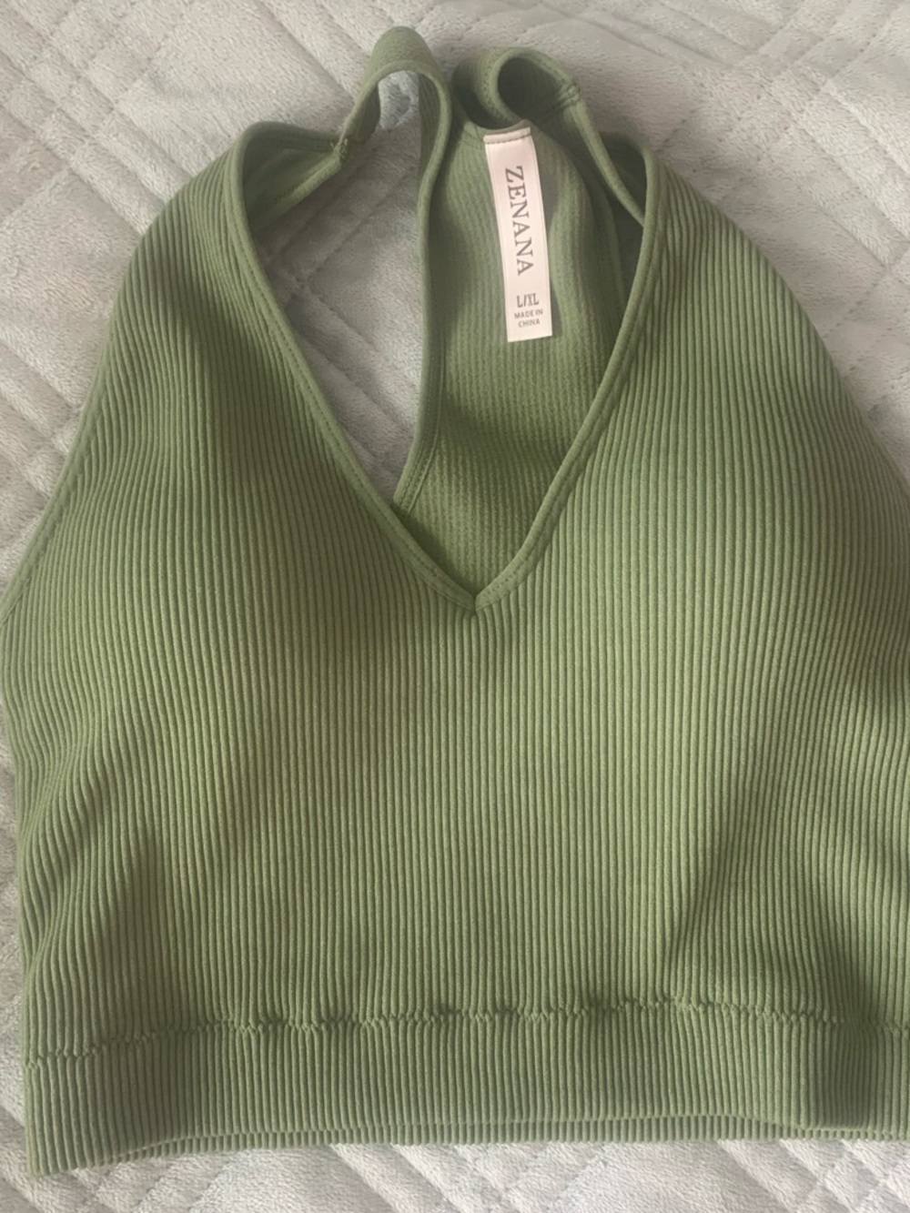 Zenana Outfitters Ribbed V-Neck Brami